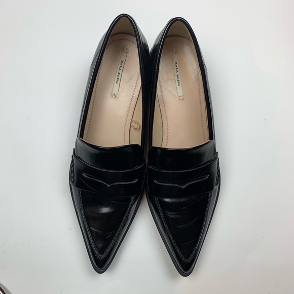 Zara Basic Loafers 38 Pointed Toe US 7.5 Fashion - Picture 2 of 8